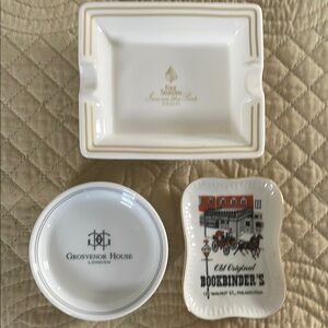 Vintage Trinket Dish/Ashtray Bundle of 3 EUC